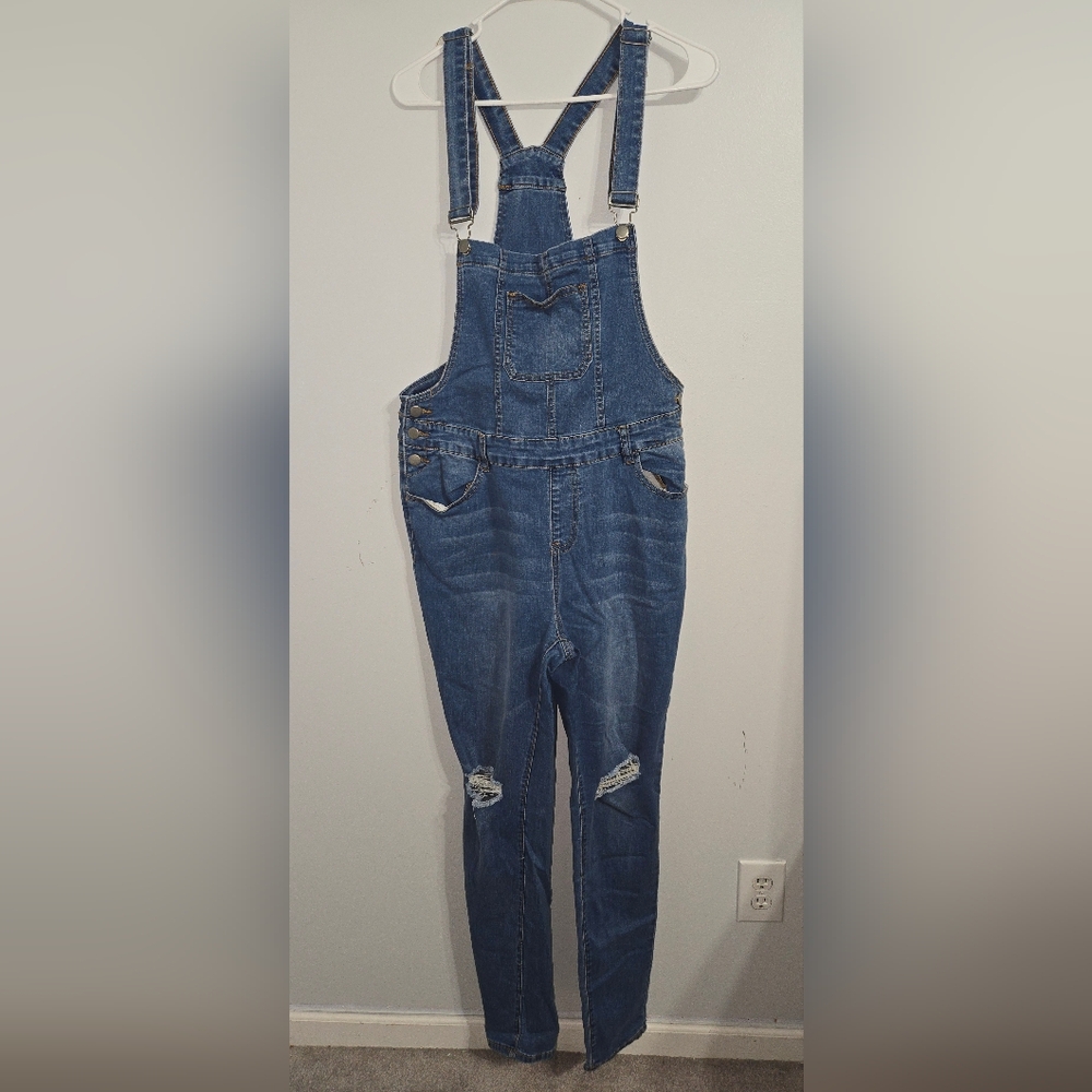 #47 TWIIN‎ SISTERS SIZE IX Blue Denim Overalls